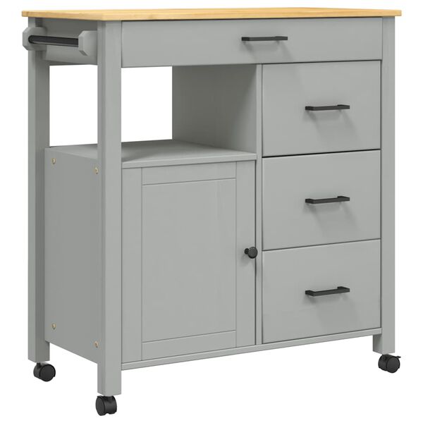 vidaXL K&ouml;ksvagn MONZA 84x40x88,5 cm massivt furu