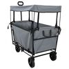 vidaXL Hopf&auml;llbar shoppingvagn med bromsar Gr&aring; 105 x 56,5 x 116 cm
