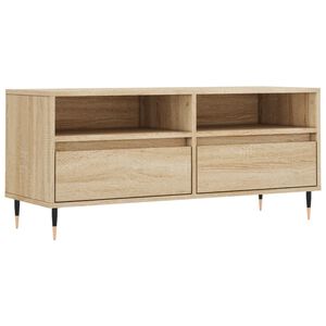 vidaXL Tv-b&auml;nk sonoma-ek 100x34,5x44,5 cm konstruerat tr&auml;
