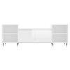vidaXL Tv-bänk vit högglans 160x35x55 cm konstruerat trä