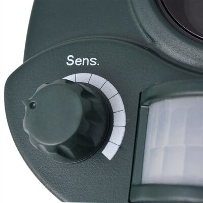 vidaXL Djurskrämma med ultraljud och inbyggd sensor mörkgrön