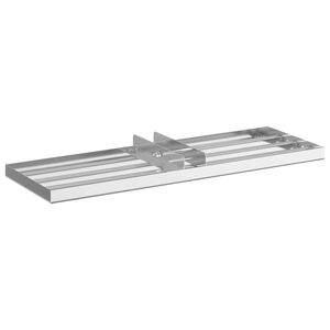 vidaXL Tr&auml;dg&aring;rdsnivelleringsrake Silver 75 x 25 x 6 cm Rostfritt st&aring;l