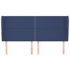 vidaXL S&auml;nggavel med kanter bl&aring; 163x23x118/128 cm tyg