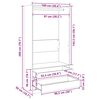 vidaXL Garderob vit 100x50x200 cm konstruerat tr&auml;