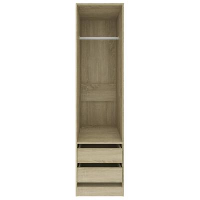 vidaXL Garderob med lådor sonoma-ek 50x50x200 cm konstruerat trä