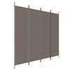vidaXL Rumsavdelare 4 paneler antracit 200x200 cm tyg