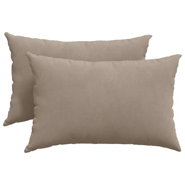 vidaXL Sofakuddar 2 pcs Taupe 60 x 40 cm tyg