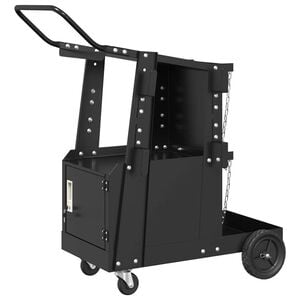vidaXL Svetsvagn Svart 91 x 47 x 96 cm St&aring;l