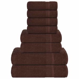 vidaXL 8-delat handduksset FROGN brun 360 gsm