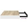 vidaXL Sv&auml;vande v&auml;gghyllor 4 st ek och vit 40x23x3,8 cm MDF