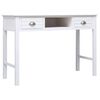 vidaXL Skrivbord vit 108x45x76 cm massivt kejsartr&auml;