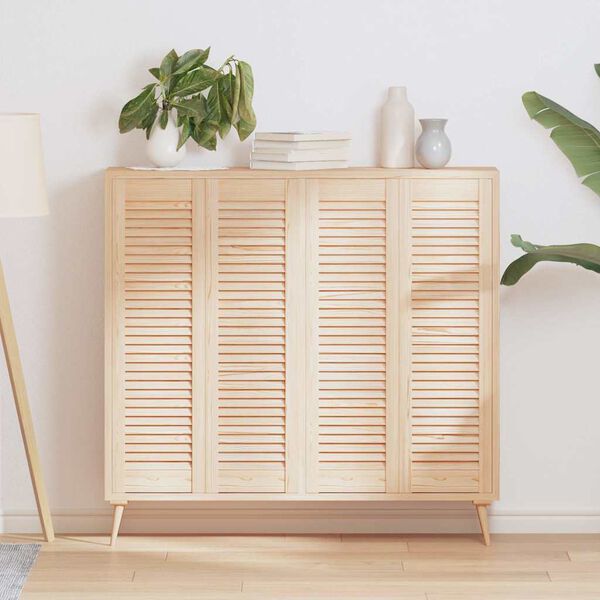 vidaXL Sk&aring;psd&ouml;rrar lamelldesign 4 st 99x29,5 cm massivt tr&auml; furu