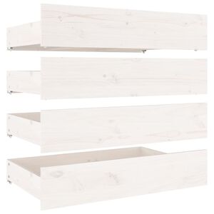 vidaXL S&auml;ngl&aring;dor 4 st vit massiv furu