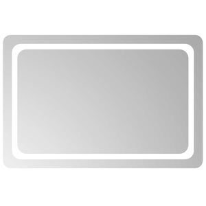 vidaXL LED Badrumsspegel med spegel Transparent 90 x 60 cm h&auml;rdat glas