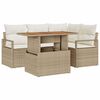 vidaXL Tr&auml;dg&aring;rdsoffset 5 st Beige Poly rattan