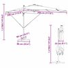 vidaXL Parasoll Taupe 286 x 285 x 270 cm Aluminium