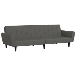 vidaXL B&auml;ddsoffa 2-sits m&ouml;rkgr&aring; sammet