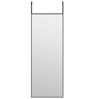vidaXL Dörrspegel svart 30x80 cm glas och aluminium