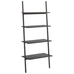 vidaXL Hylla 4 hyllplan svart 64x34x150,5 cm