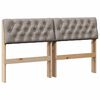 vidaXL Kl&auml;dd s&auml;nggavel Taupe 160 cm Massiv furu