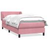 vidaXL Rams&auml;ng med madrass rosa 100x220 cm sammet