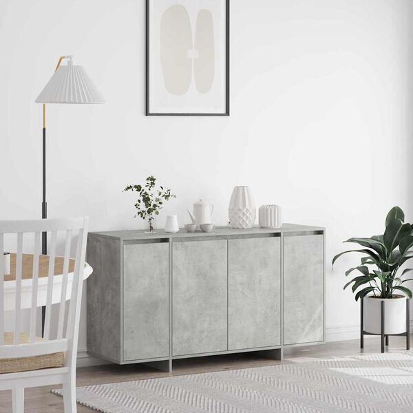 vidaXL Sideboard Betonggrå 135 x 41 x 75 cm Konstruerat trä