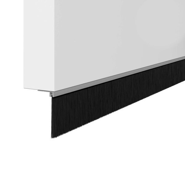 vidaXL Skruvmonterade d&ouml;rrborstt&auml;tningslister 2 pcs Silver 100 cm