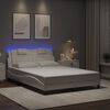 vidaXL Bed Frame "Viana" with LED without Mattress White 140x200 cm