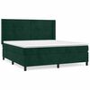 vidaXL Rams&auml;ng med madrass m&ouml;rkgr&ouml;n 180x200 cm sammet