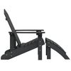 vidaXL Adirondackstol med fotpall HDPE antracit