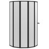 vidaXL Duschv&auml;gg &Ouml;vrigt Svart 168 x 140 cm Aluminium