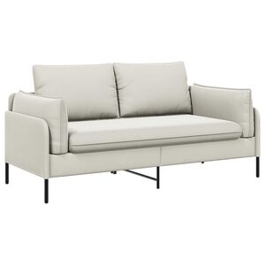 vidaXL 2-sits soffa 2-sits Gr&auml;ddvit 188 x 81 x 89 cm Sammet