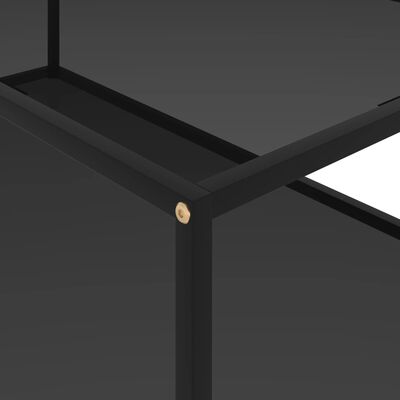 vidaXL Soffbord svart 120x60x35 cm härdat glas