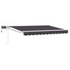 vidaXL Manuell utdragbar markis med LED-lampor 2,5 x 2 m