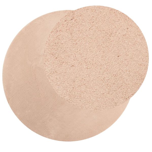 vidaXL Mjuk matta HUARTE med kort lugg tv&auml;ttbar rosa &Oslash; 120 cm