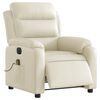 vidaXL Elektrisk massagefåtölj gräddvit konstläder
