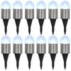 vidaXL Marklampor soldrivna 12 st LED vit