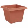 vidaXL Kvadratisk Blomkruka 6 pcs Murgr&ouml;n 23 x 23 x 17,5 cm Plast