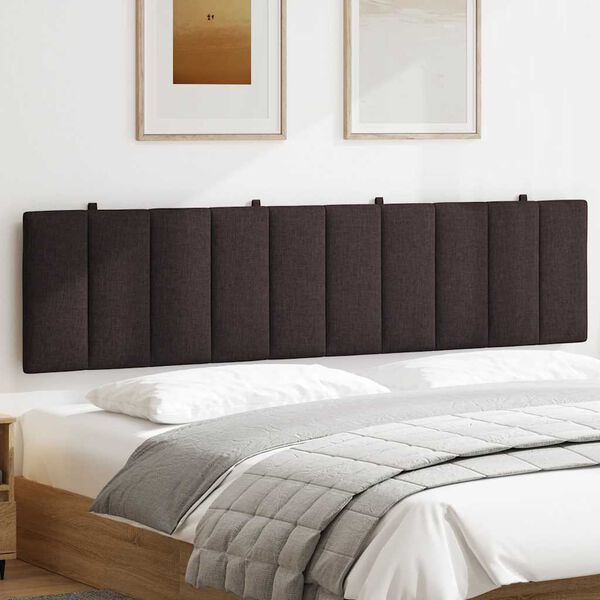 vidaXL Headboard Cushion "Hanko" Dark Brown 200 cm Fabric