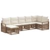 vidaXL Tr&auml;dg&aring;rdsoffset 7 pcs Beige konstrotting