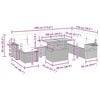vidaXL Tr&auml;dg&aring;rdssoffset med dynor 9 delar beige konstrotting akaciatr&auml;
