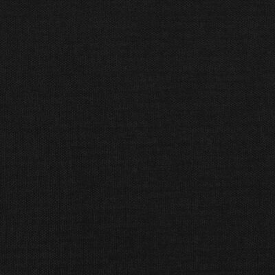 vidaXL Sänggavel LED svart 147x16x118/128 cm tyg