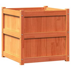 vidaXL Odlingsl&aring;da vaxbrun 60x60x60 cm massiv furu