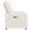 vidaXL Elektrisk massagefåtölj Beige mikrofibertyg
