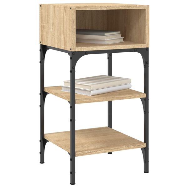 vidaXL Sängbord sonoma-ek 35x34,5x70 cm konstruerat trä
