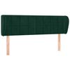 vidaXL S&auml;nggavel med kanter m&ouml;rkgr&ouml;n 147x23x78/88 cm sammet