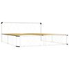 vidaXL S&auml;ngram utan madrass vit metall 200x200 cm