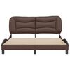 vidaXL Bed Frame without Mattress "Hvar" Brown 160x200 cm Faux Leather