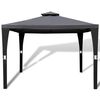 vidaXL Paviljong med tak 3x3 m mörkgrå