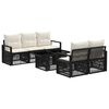 vidaXL Tr&auml;dg&aring;rdsoffset 6 st Svart och kr&auml;mvit konstrotting